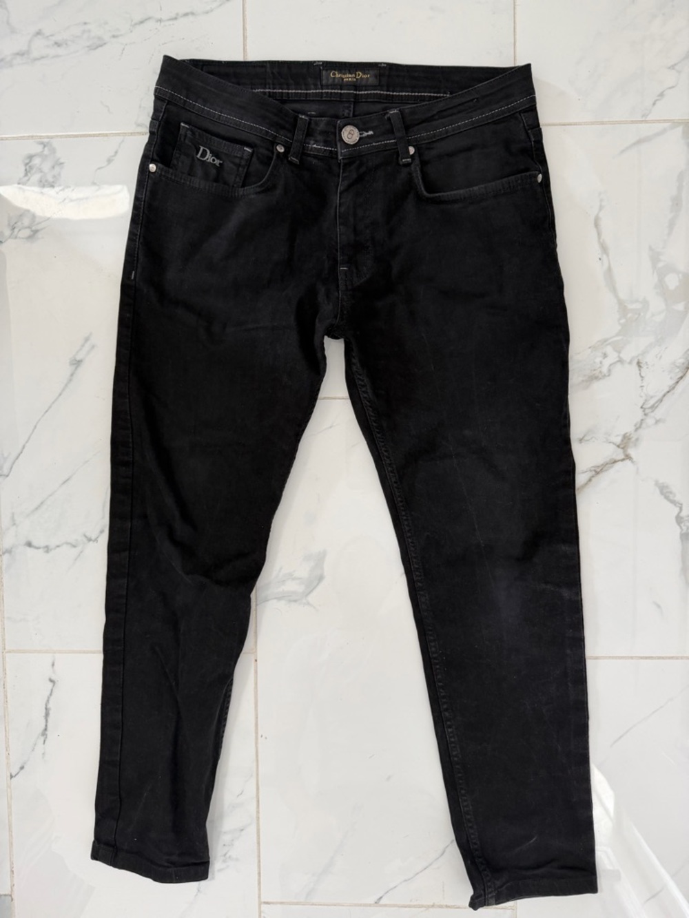 Dior Men Slim Black Jeans 32